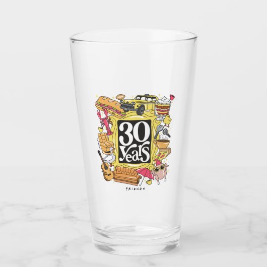 Verre FRIENDS™ | Graphisme 30 ans (Devant)