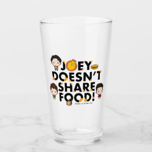 Verre FRIENDS™ Joey ne partage pas de nourriture Chibi