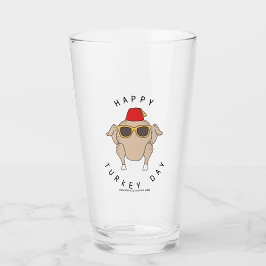 Verre FRIENDS™ | Joyeuse fête de la dinde (Devant)