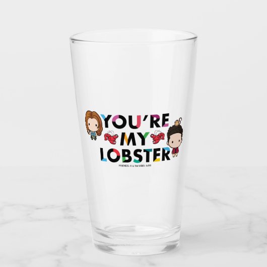 Verre FRIENDS™ | Ross & Rachel Lobster Chibi (Devant)