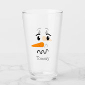Verre Frosty, le Snowman, face confuse (Devant)