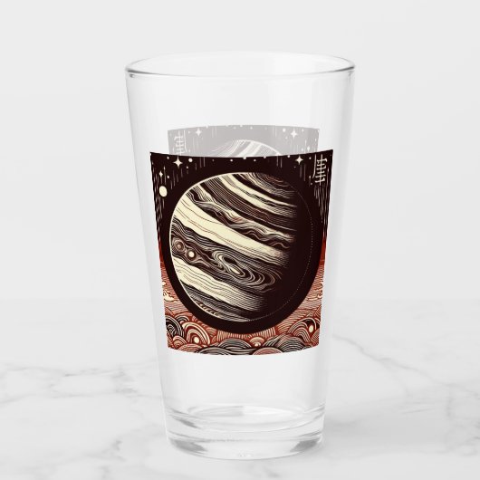 Verre FSF Jupiter Woodcut 2 (Devant)