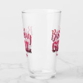 Verre Fun Anniversaire Fille Rose Personnalisée (Gauche)