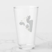 Verre Fun Black White Holstein Vache ferme animal (Dos)