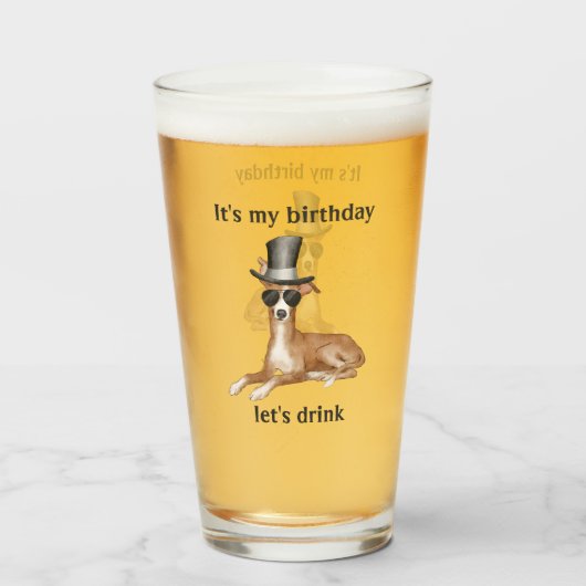 Verre Funky Birthday Chig Glass (Devant (rempli))