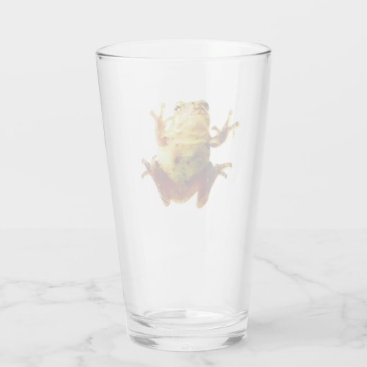 Verre Funky Frog Toad Green Glass Cup (Dos)