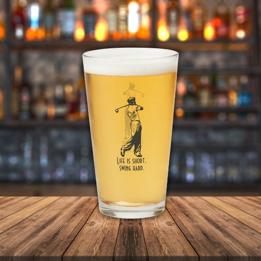 Verre Funky Golfer Life Dit Retro Style Man