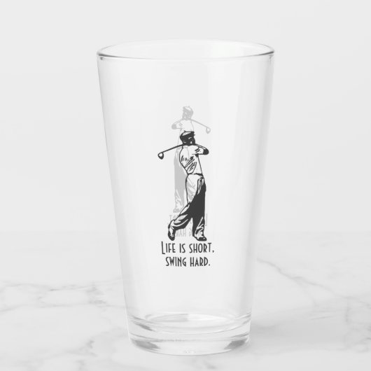 Verre Funky Golfer Life Dit Retro Style Man (Dos)