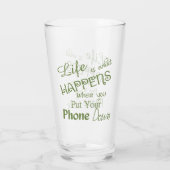 Verre Funky Life Phone Down Pint Glass (Dos)
