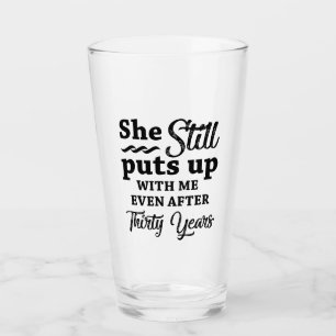 Verre Funny 30ème anniversaire de Mariage