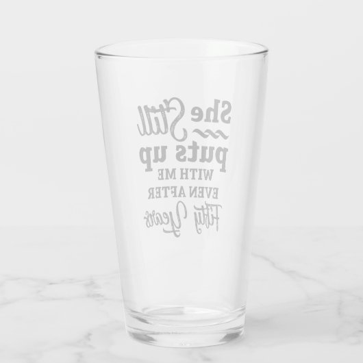Verre Funny 50e anniversaire de Mariage (Dos)