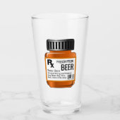 Verre Funny BEER Cadeaux - Prescription Pill Bottle Rx (Devant)