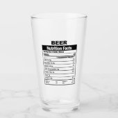 Verre Funny Beer Nutrition Facts (Devant)