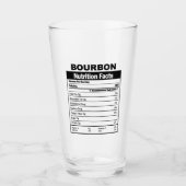 Verre Funny Bourbon Nutrition Facts Glass (Devant)