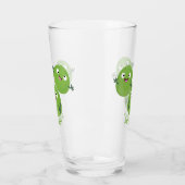 Verre Funny Brussels sprouts légumes caricature (Gauche)