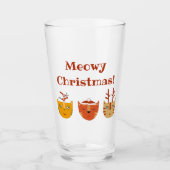 Verre Funny Cat Meowy Noël (Devant)