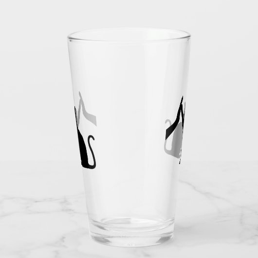 Verre Funny Chat High Five Graphic Chat Propriétaire et  (Droite)