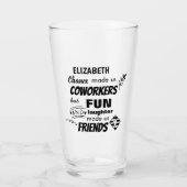 Verre Funny COWORKER Quitter Goodluck Adieu ami (Devant)