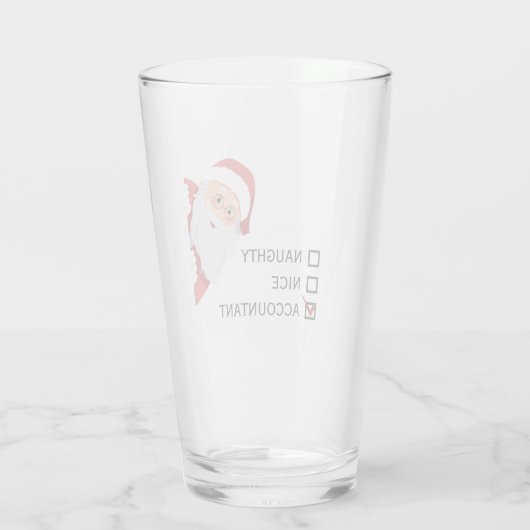 Verre Funny Custom Toute profession Bière de Noël (Dos)