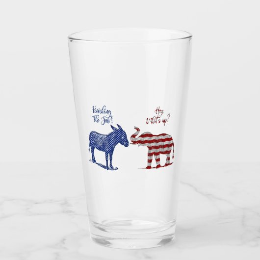 Verre Funny Elections Theme Pro Democrats Biden 2024 (Devant)
