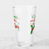Verre Funny Holly Jolly Red Berries Feuilles verts (Droite)