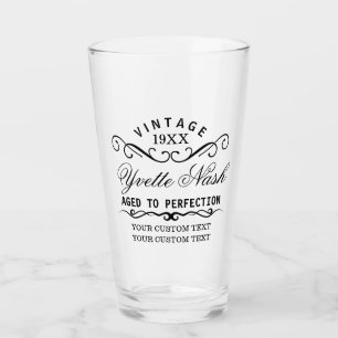 Verre Funny Personnalisé Anniversaire Vintage Âgé À La P