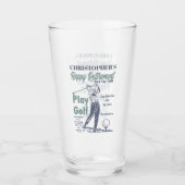 Verre Funny Retraite Golfer Thème Retro Golf (Devant)