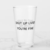 Verre Funny Shut up Liver Vous êtes belle Bière Stein (Dos)