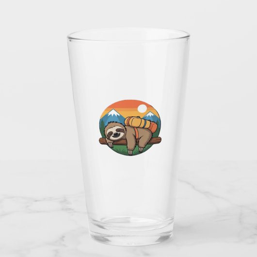 Verre Funny Sloth Hiking Classic T-Shirt_1 (Devant)