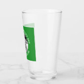 Verre Funny St. Patrick's Day Irlandais et chien sourian (Gauche)
