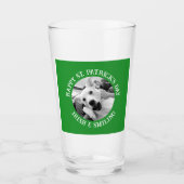 Verre Funny St. Patrick's Day Irlandais et chien sourian (Devant)