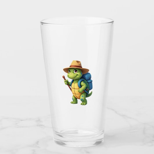 Verre Funny Turtle Randonnée Graphisme Camping Lover Adv (Devant)