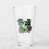 Verre Funny Wolfin Down Green Brews St Patricks Day (Devant)