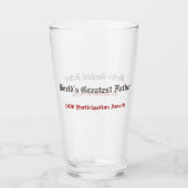 Verre Funny World's Greatest Father Participation Award  (Devant)