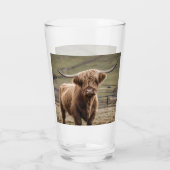 Verre **"Furry Majesty : The Woolly Brown Highland Cow"* (Dos)