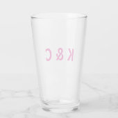 Verre Fuschia Monogram Mariage moderne (Dos)