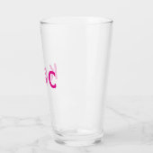 Verre Fuschia Monogram Mariage moderne (Gauche)