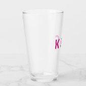 Verre Fuschia Monogram Mariage moderne (Droite)