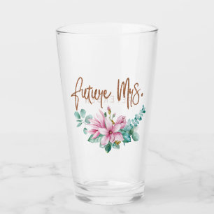 Verre Futur mrs rose floral cuivre parties scintillant t