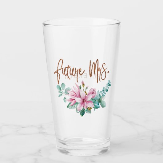 Verre Futur mrs rose floral cuivre parties scintillant t (Devant)