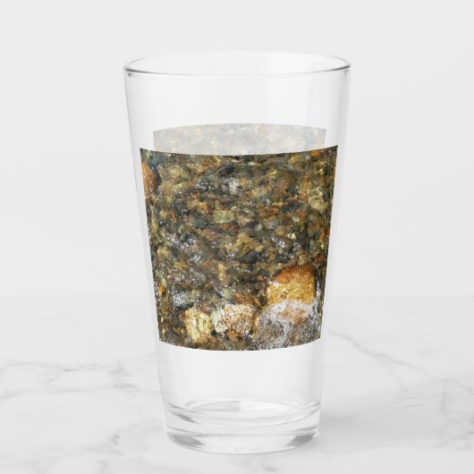 Verre Galets Brown et gris naturel Abstrait (Devant)