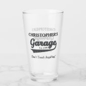 Verre Garage Ne Touchez rien Boire Bière Pint (Dos)