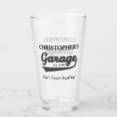 Verre Garage Ne Touchez rien Boire Bière Pint (Devant)