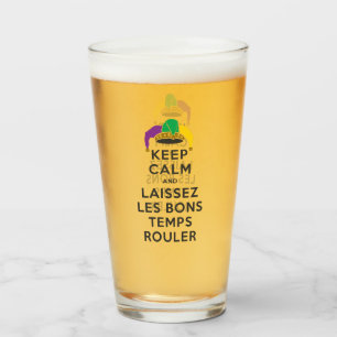 Verre GARDER CALME et LAISSEZ LES BONS TEMPS ROULER