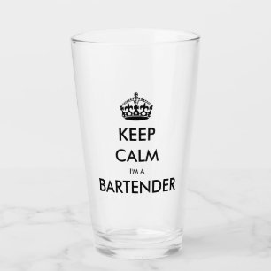 Verre GARDEZ LE CALME JE SUIS UN BARTENDEUR (Bar, Pub, S