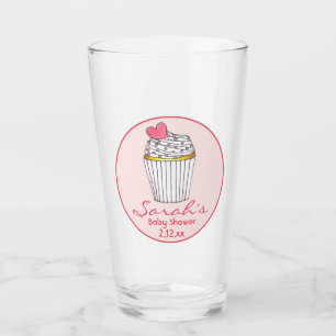 Verre Gâteau Cupcake Cœur Rose Faveur de Mariage ou Baby
