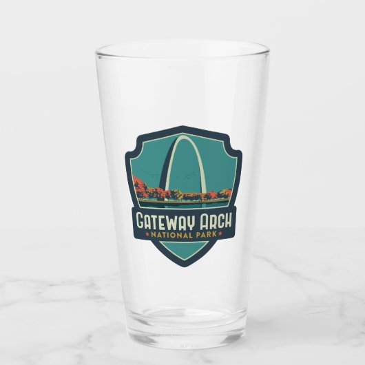 Verre Gateway Arch National Park Pint Glass (Devant)