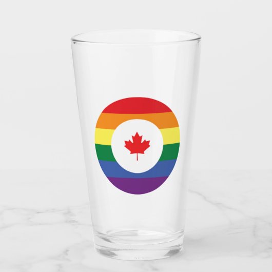 Verre Gay pride canadien (Devant)
