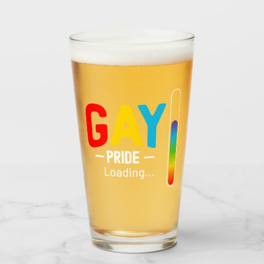 Verre Gay pride Chargement LGBT Trans Beer Lovers (Devant (rempli))