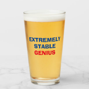 Verre Genius Génie Extrêmement Stable Drôle Trump Citati
